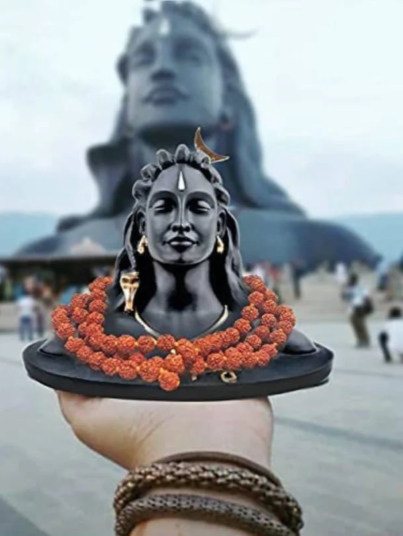 Adiyogi With Rudraksha Mala