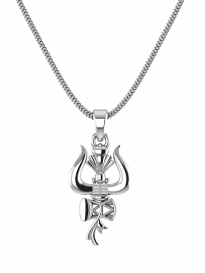 Trishul With Damru Pendant 2