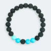 Black Lava And Turquoise Bracelet